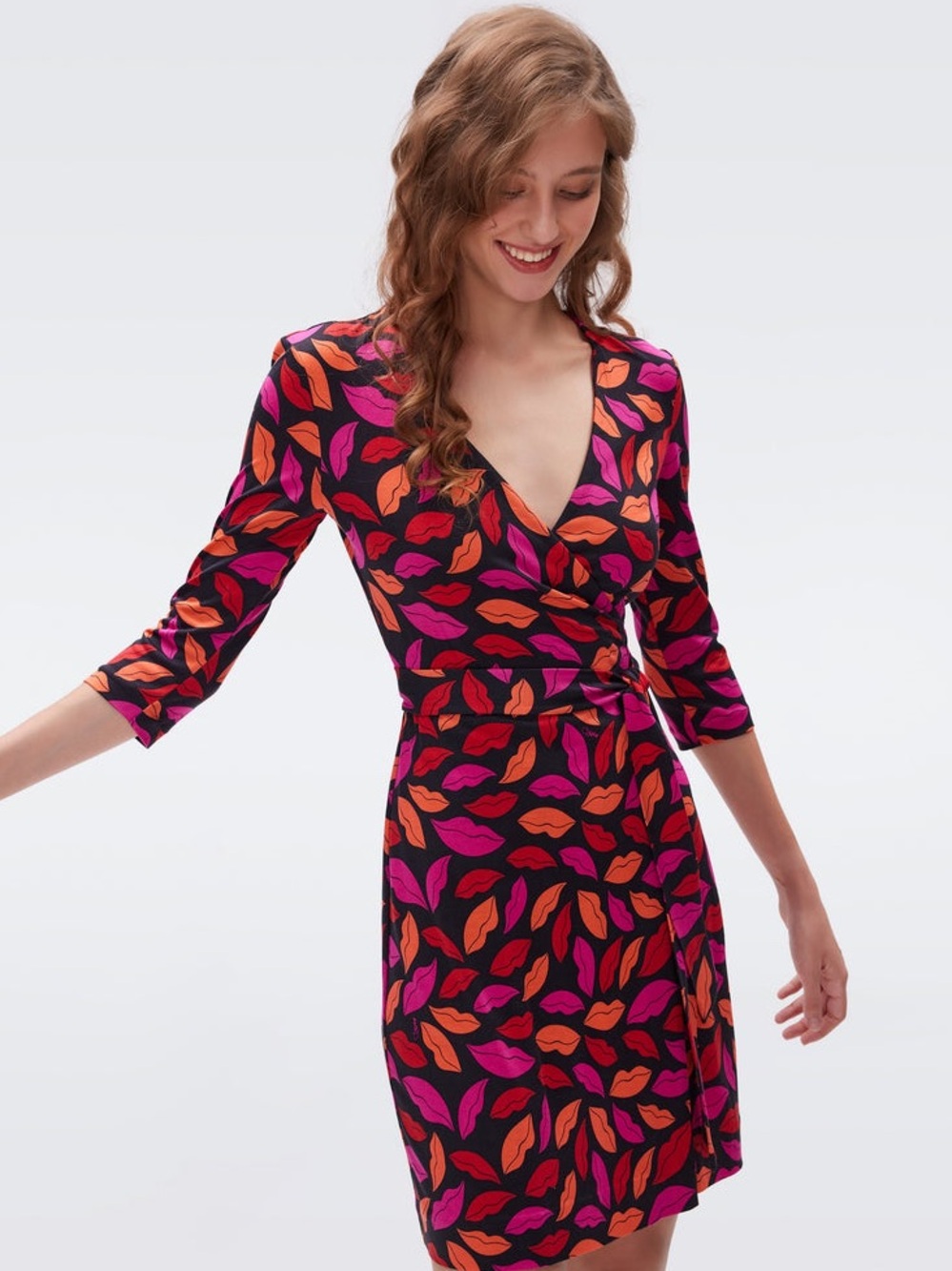 Diane von Furstenberg Julian Wrap Dress Midnight Kiss Size XS NWOT